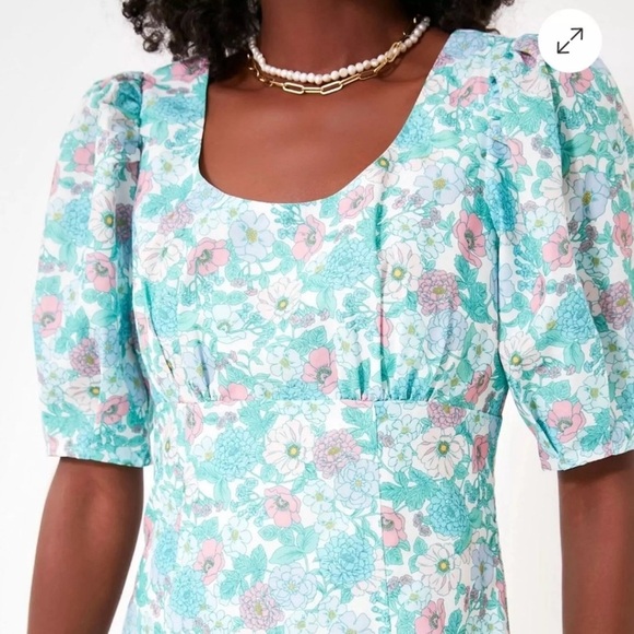 Tuckernuck Hyacinth House Floral Puff Sleeve Sallie Dress - Size Extra Small XS - Picture 3 of 15